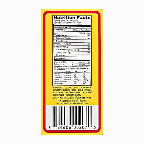 #1 All Purpose Seasoning | BACK-YARD Southern Style Original 27 oz | Value Size - RESTAURANT PACK | Sprinkle on Steak Seasoning Poultry Seasoning Fish Seasoning Vegetable Seasoning | Low Sodium (27