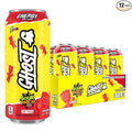 GHOST Energy Drink - 12-Pack Sour Patch Kids Redberry 16oz - Energy &amp Focus &amp No Artificial Colors - 200mg of Natural Caffeine L-Carnitine &amp Taurine - Gluten-Free &amp Vegan