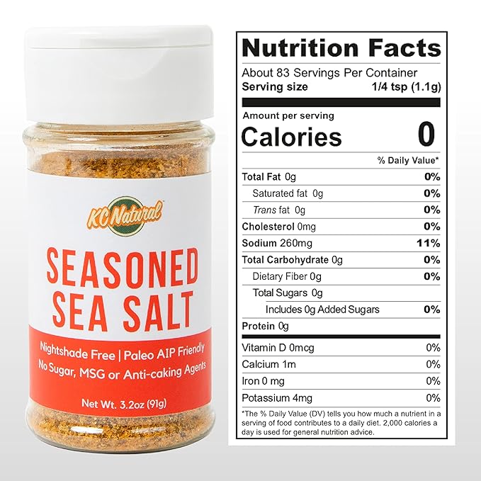KC Natural - Paleo AIP Seasoning and Salt Bundle (3 Pack) - Mastodon Rub (2.5 oz) Seasoned Sea Salt (2.5 oz) All Purpose Seasoning (2.5 oz)