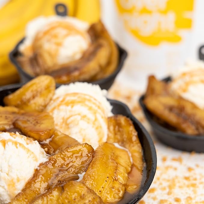 Oats Overnight Bananas Foster - Overnight Oats with 20g Whey Protein High Fiber Breakfast Protein Shake - Gluten Free Oatmeal Non GMO High Protein Oatmeal (2.8 oz per Meal) (8 Pack)