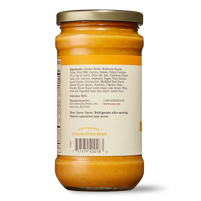 Rao's Homemade Butternut Squash Soup 16oz Pack of 6