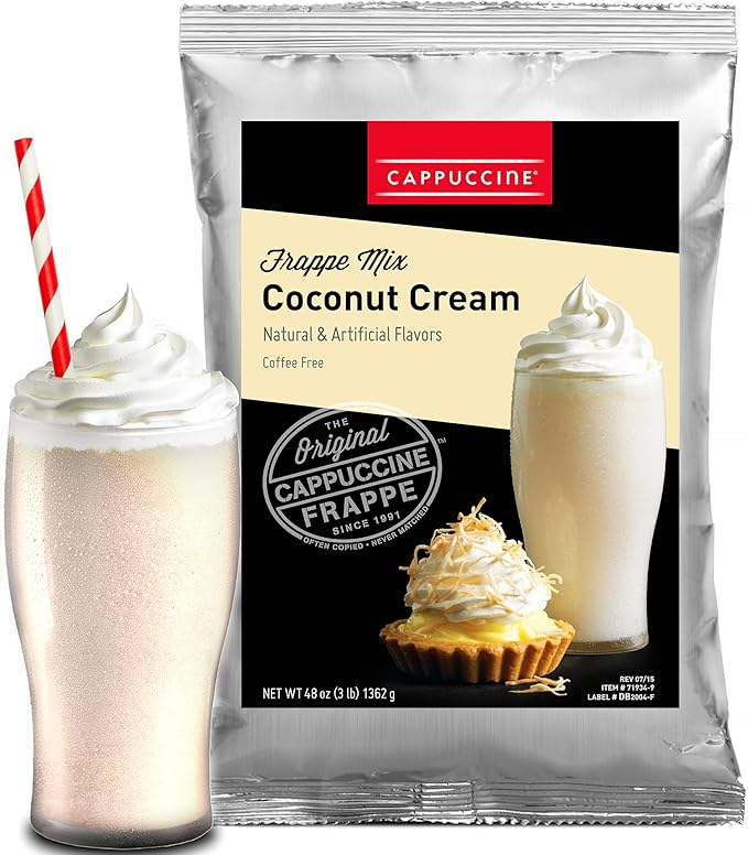 Cappuccine Coconut Cream Frappe Mix 3 Pound (Pack of 1)
