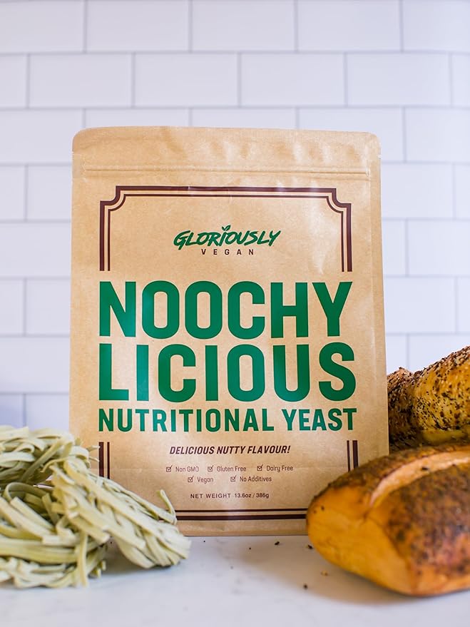 Gloriously Noochy Licious - Premium Vegan Cheese Alternative | Nutritional Yeast Flakes | Non-GMO Gluten-Free Dairy-Free Low-Calorie | Ideal for Vegan Mac &amp Cheese Pizza Sauces &amp More - 1