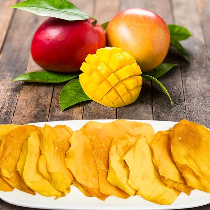 Anna &amp Sarah Bulk Dried Organic Mango No Sugar Added No Preservatives All-Natural Premium Quality 4.5 lbs 288 oz Pack of 4