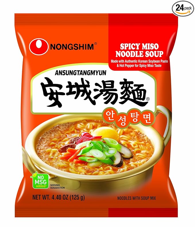 Nongshim Ansungtangmyun Noodle Soup 4.4 Ounce (Pack of 24)