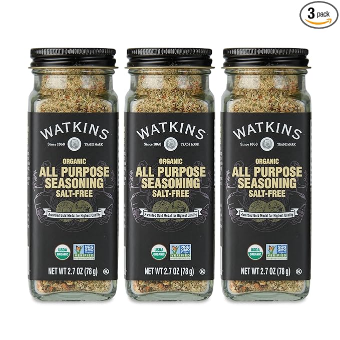 Watkins Organic All Purpose Seasoning Salt Free 2.7 Ounce 3-Pack