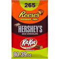 HERSHEY'S KIT KAT and REESE'S Assorted Milk Chocolate Candy Variety Bag 80.39 oz (265 Pieces)