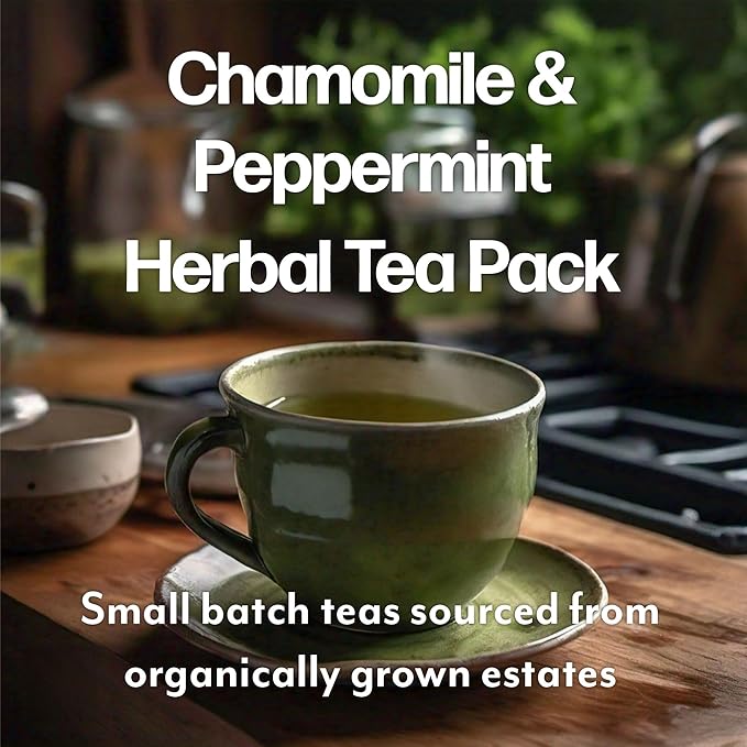 Maud's Organic Chamomile Lavender &amp Organic Peppermint Tea Bundle 48 ct Single Serve Pods – 100% Gourmet Blended Tea Leaves Compatible with Keurig K Cups Maker