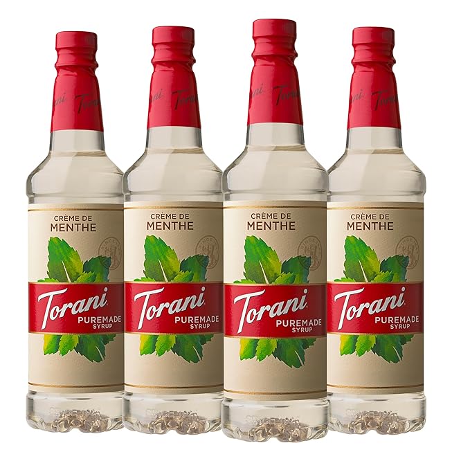 Torani Puremade Syrup Crème De Menthe 25.4 Ounces (Pack of 4)