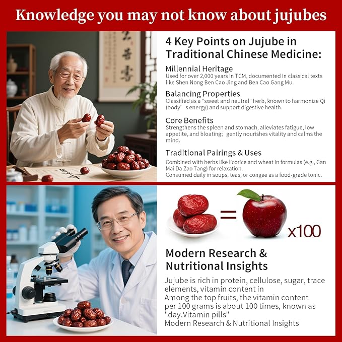 Baihuatang Chinese Jujube Dates 500g (1.1LB) dried red date High Grade Dried Red Dates Fruit Jujubes Healthy Dried Fruit Superfood Snack No Preservatives Vegan Kosher Sweet Crispy Small Core 红枣 大枣
