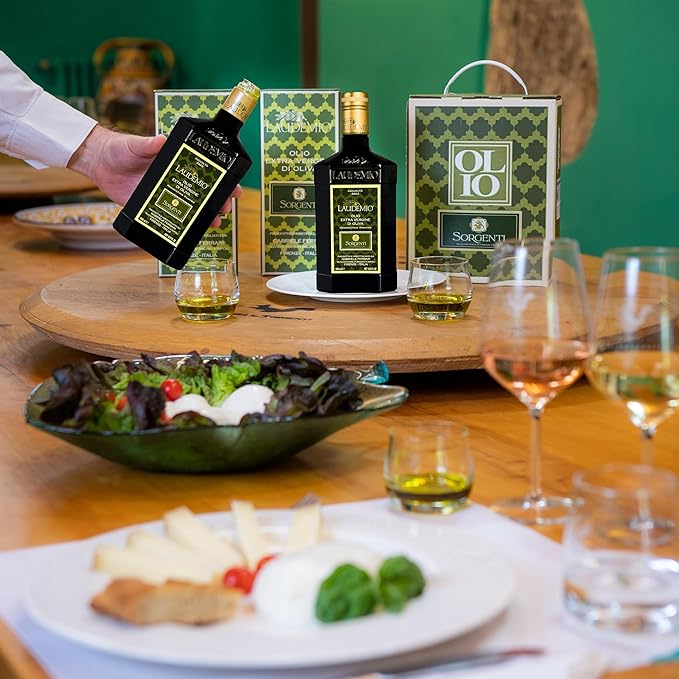 Laudemio Sorgenti – Tuscan Extra Virgin Olive Oil 2025 NYIOOC Gold Award 650+ mg/kg High in Polyphenols evoo Green Early Harvest Frantoio Monovarietal Lab Tested Pesticide-Free Premium Gift Box