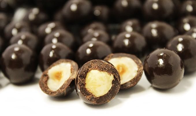 Gourmet Dark Chocolate Covered Hazelnuts by Its Delish (1 lb)