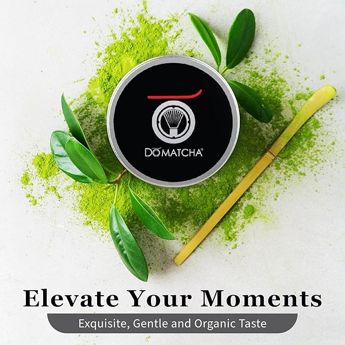 DoMatcha - Organic Ceremonial Green Tea Matcha Powder Natural Source of Antioxidants Caffeine and L-Theanine Promotes Focus and Relaxation Kosher 75 Servings (2.82 oz)