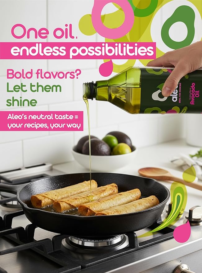 ALEO Cooking blend avocado oil Keto Perfect for frying grilling roasting &amp baking Can help to keep your heart strong avocado oil for cooking vegetable oil 32.1 O/950 ml