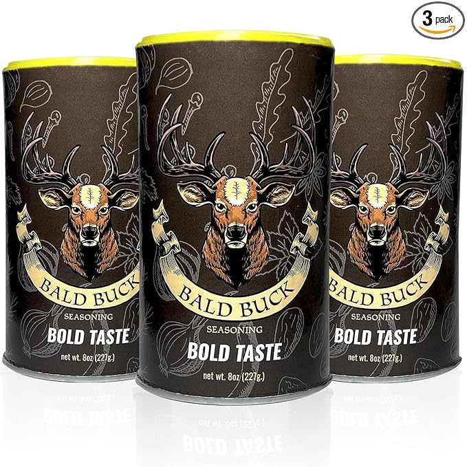 Bald Buck Seasoning: Bold Taste &amp Slow Burn Combo (Pack of 3) (Bold Taste Pack of 3)