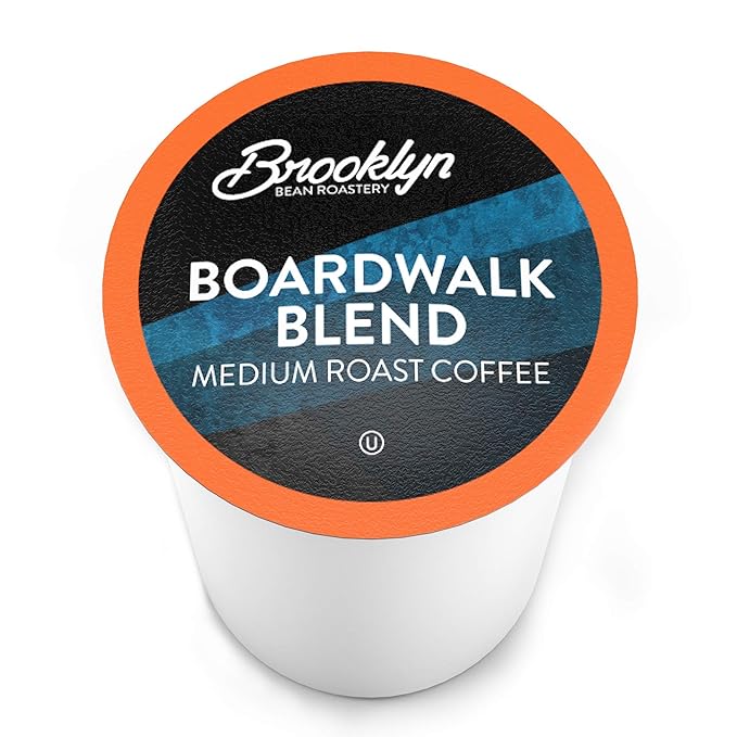 Brooklyn Beans Boardwalk Blend Gourmet Coffee Pods - Compatible with Keurig K Cup Brewers Including 2.0 Machines 40 Count Smooth and Rich Medium Raost