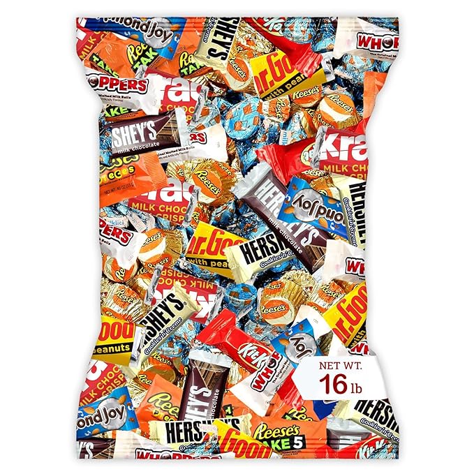 Chocolate Assorted Bulk Candy - 16 LB - Chocolate Candy Variety Pack - Easter - Bulk ChocolateCandy Milk Dark - Mix for Bag Stuffers - Candies - Chocolates