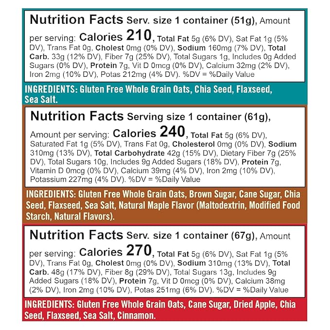 Bob's Red Mill Oatmeal Cup Variety Pack (Classic Maple Apple) 1 cup (Pack of 12) - Non GMO Whole Grain Kosher
