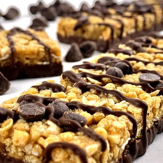No Nuts! Chocolate Chip Protein Bars 100% Nut-Free &amp School-Safe | 12g Plant Protein Vegan Gluten-Free Non-GMO Organic Kosher | 12 Count