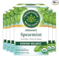 Traditional Medicinals Tea Organic Spearmint Supports Everyday Wellness Healthy &amp Refreshing 96 Tea Bags (6 Pack)