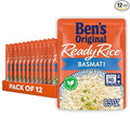 BEN'S ORIGINAL Ready Rice Basmati Rice Easy Side Dish 8.5 oz Pouch (Pack of 12)