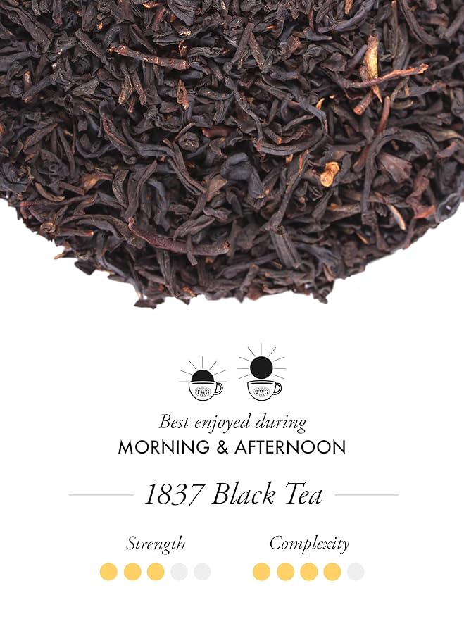 TWG Tea | 1837 Black Tea | Black Tea | Fruits &amp Flowers | 15 Hand Sewn Cotton Tea Bags | Gift Set