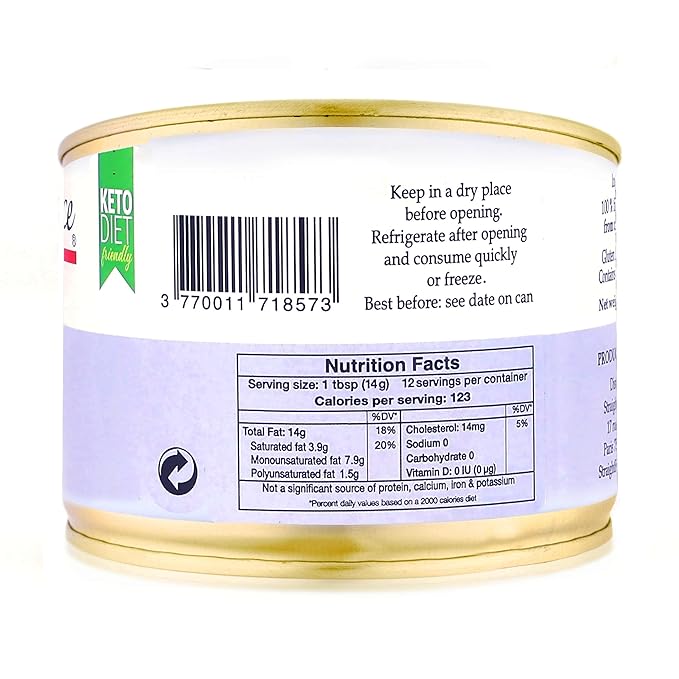 Straight from France Genuinely French All Natural Pure Goose Fat for Cooking from Southwest France Keto and Paleo Diet Friendly Can 170g 6 Oz (Pack of 2)