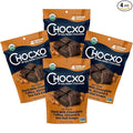 Chocxo Dark Milk Chocolate Toffee Almond &amp Sea Salt Snaps - Low in Real Sugar Organic Non-GMO Gluten Free &amp Kosher No Artificial Sweeteners or Sugar Alcohols 3.45 oz (Pack of 4)