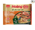 VIFON Hoàng Gia Spicy Crab Hotpot Instant Noodles 18-Pack (4.4 oz / 130 g each) | Vietnamese-Style Mì Lẩu Cua Cay | With Real Crab Extract | Rich and Spicy Seafood Soup | Ready in 3 Minutes