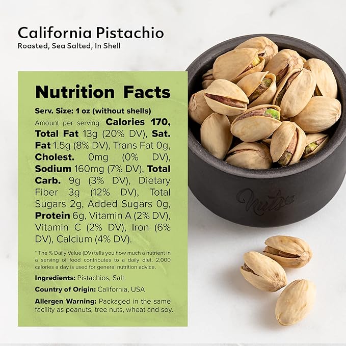 NUTS U.S. – California Pistachios | Roasted &amp Salted | No Wax No Added Color or Flavor | NON-GMO and Natural | Premium Quality Pistachios In Resealable Bags!!! (3 LBS)