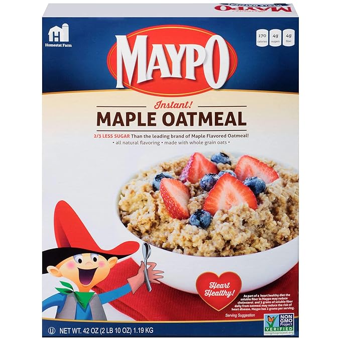 Homestate Farms Maple Flavor Maypo Oatmeal Cereal 42 Ounce - 8 per case.