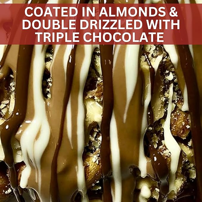 TV's Deli &amp Diner Gourmet Jumbo Caramel Apple | Caramel Toasted Almonds &amp Triple Chocolate | Handmade &amp Freshly Prepared (Almond Triple Chocolate)