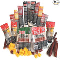 Jerky.com Meat &amp Cheese Sticks Sampler | 26pc Meat Sticks Variety Pack with Beef Sticks Pork Turkey Ham &amp Cheese | High Protein Gluten-Free Low Carb Meat Sticks individually wrapped | Bee