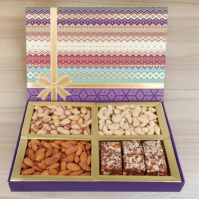 Jaiccha Ghasitaram Dryfruits Hamper-Fruit n Nut Dryfruit Box with Sugarfree Bites 450 gms |Gift for DiwaliHoliRakhiValentineChristmasBirthdayAnniversaryHerHim|