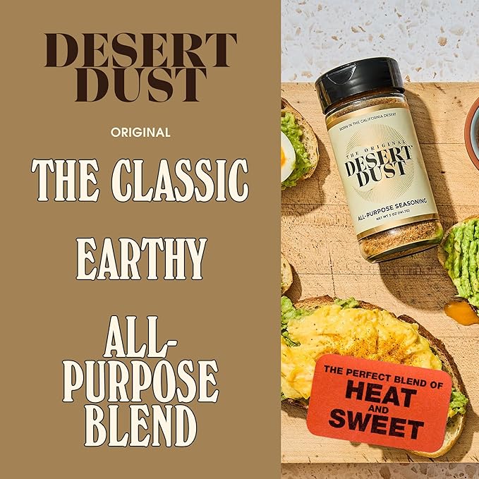 Desert Dust All-Purpose Seasoning – Smoky Earthy &amp Sweet with Organic Date Sugar | Versatile Rub for Steak Chicken Fish Veggies &amp More | Gourmet BBQ &amp Grilling Spice Blend (24oz Origi