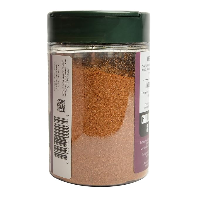 Pereg BBQ Seasoning (4.25 Oz x 6 Pack) with Cumin Coriander Garlic &amp Paprika - Spice Rub for Grilling Barbeque Smoking - Perfect for Meat Fish Chicken Beef - Non-GMO