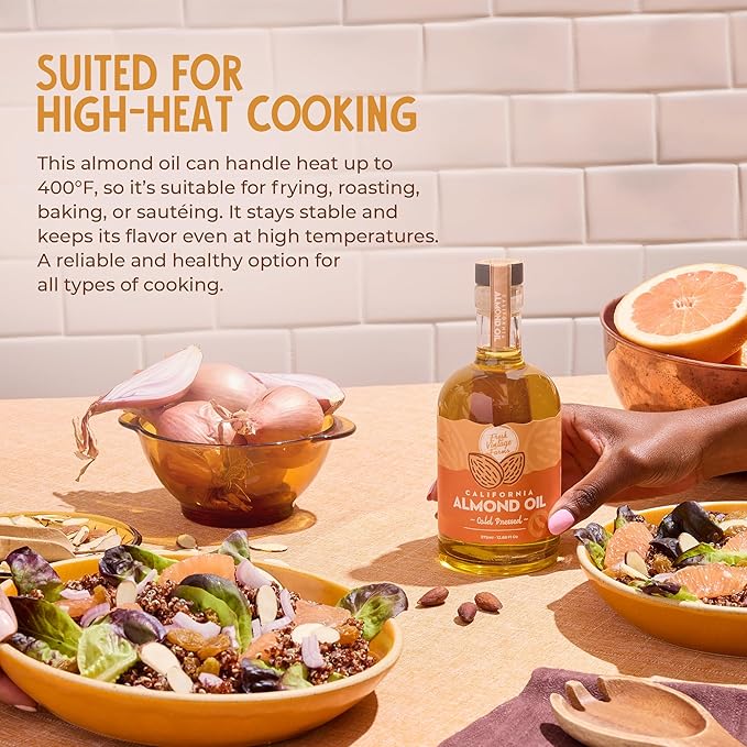 Fresh Vintage Farms Nut Bundle 100% Undiluted Cold Pressed Almond &amp Walnut Cooking Oils | Wholesome &amp Nutritious Healthy Cooking Oils for Cooking Baking Dipping &amp Salads | 12.68 Fl oz