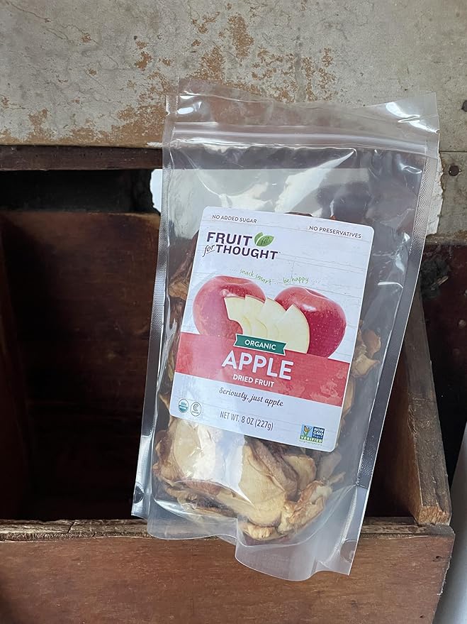 Fruit for Thought Dried Fruit (Organic Dried Apple 8 Ounce (Pack of 2))