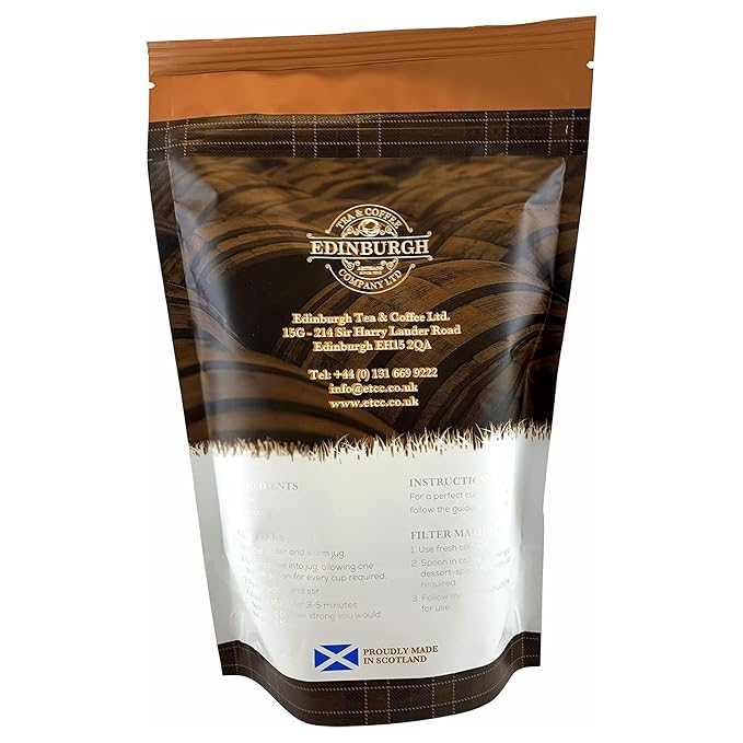 Edinburgh Tea &amp Coffee Company Whisky Flavored Ground Coffee 7oz Bag (Pack of 3)