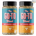 Fire &amp Smoke Society The Go-To All Purpose Seasoning | BBQ Rubs for Smoking and Grilling | Steak Chicken Pork Burgers Veggies | Sea Salt Black Pepper Toasted Onion Garlic | Large (2-Pack)