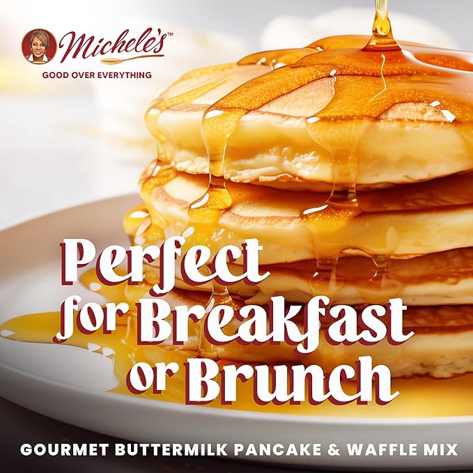 Michele’s Gourmet Breakfast Bundle – Syrup Variety Pack (Maple Crème &amp Butter Pecan) and Buttermilk Waffle &amp Pancake Mix (16 oz) | Just Add Water