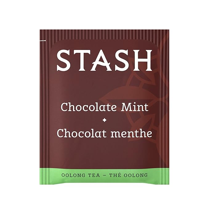 Stash Tea Chocolate Mint Wuyi Oolong Tea - Caffeinated Non-GMO Project Verified Premium Tea with No Artificial Ingredients 18 Count (Pack of 6) - 108 Bags Total