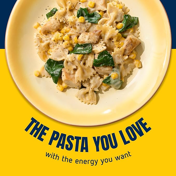 Barilla Protein+ (Plus) Farfalle Pasta 14.5 Ounce (Pack of 12) - plant based - Made from Lentils Chickpeas &amp Peas - Non-GMO Kosher Certified