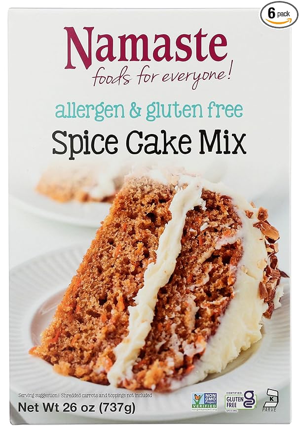 Namaste Foods Gluten Free Spice Cake Mix Allergen-Free26 Oz (Pack of 6)