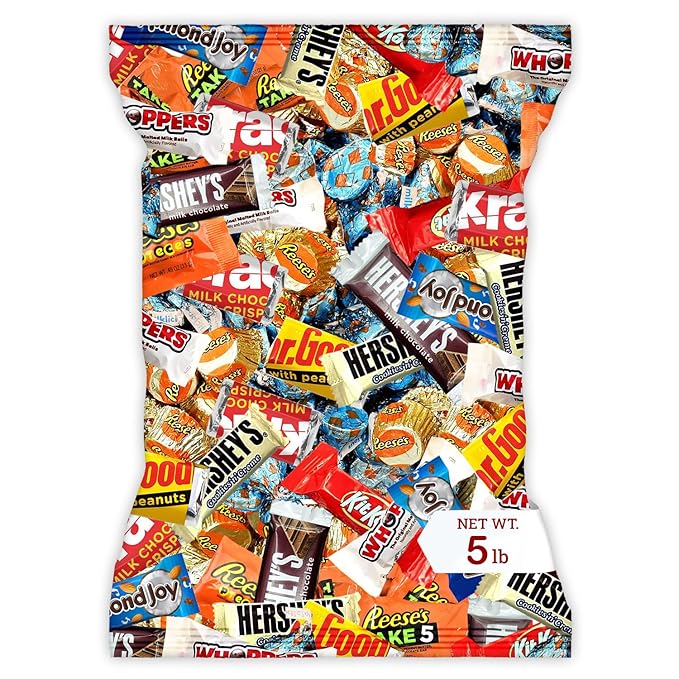 Chocolate Assorted Bulk Candy - 5 LB Chocolate Candy Variety Pack - Easter - Bulk Chocolates MilkChocolate Candies &amp DarkChocolate - BulkCandy Mix for CandyBags - CandyBulk