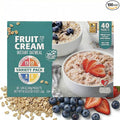 Fruit and Cream Instant Oatmeal Variety Pack 40 Count Heart Healthy No High Fructose Corn Syrup Banana Peach Blueberry Strawberry (1 Pack - 40 Packets)