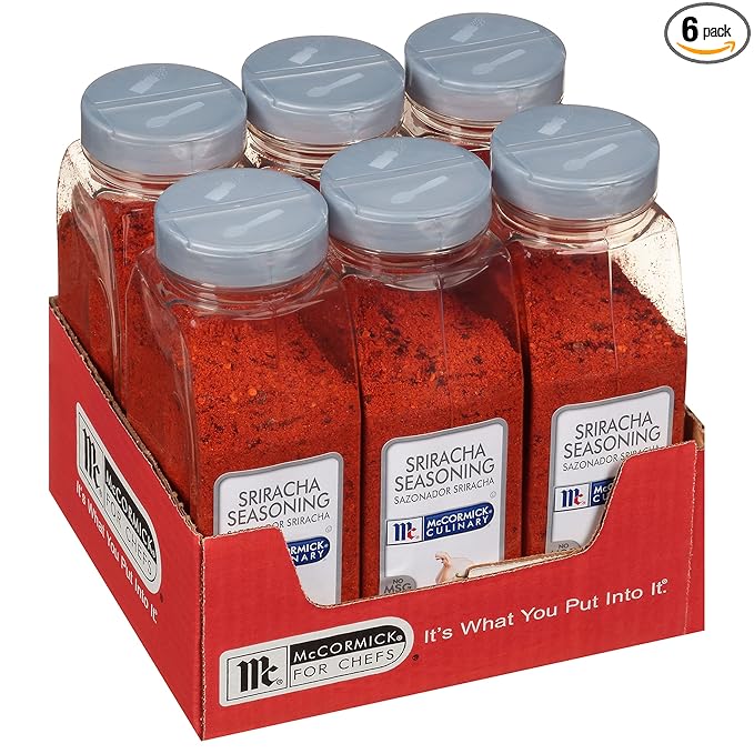 McCormick Culinary Sriracha Seasoning 22 oz (Pack of 6) - Six 22 Ounce Containers of Sriracha Seasonings for Cooking Perfect in Sauces Spreads Wraps or Breakfast Bowls