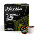 Brooklyn Beans French Roast Gourmet Coffee Pods - Compatible with Keurig K Cup Brewers Including 2.0 Machines 40 Count Dark Roast and Intense