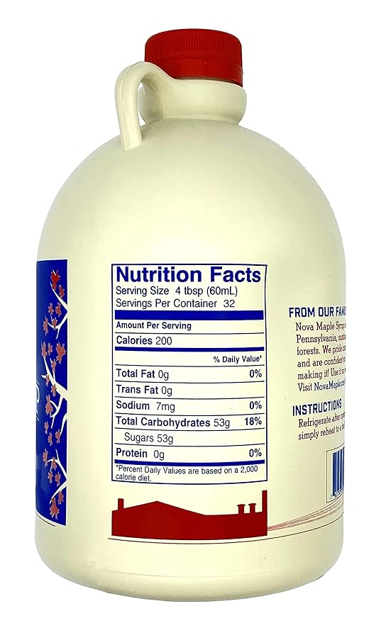 Nova Maple Syrup - Pure Grade-A Maple Syrup (Gallon)