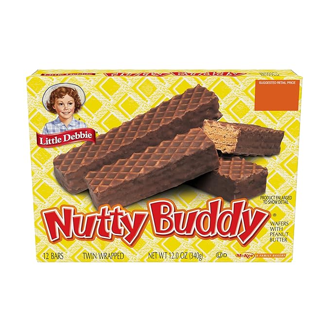 Little Debbie Nutty Buddy Wafer Bars 96 Twin-Wrapped Wafer Bars (Pack of 24)